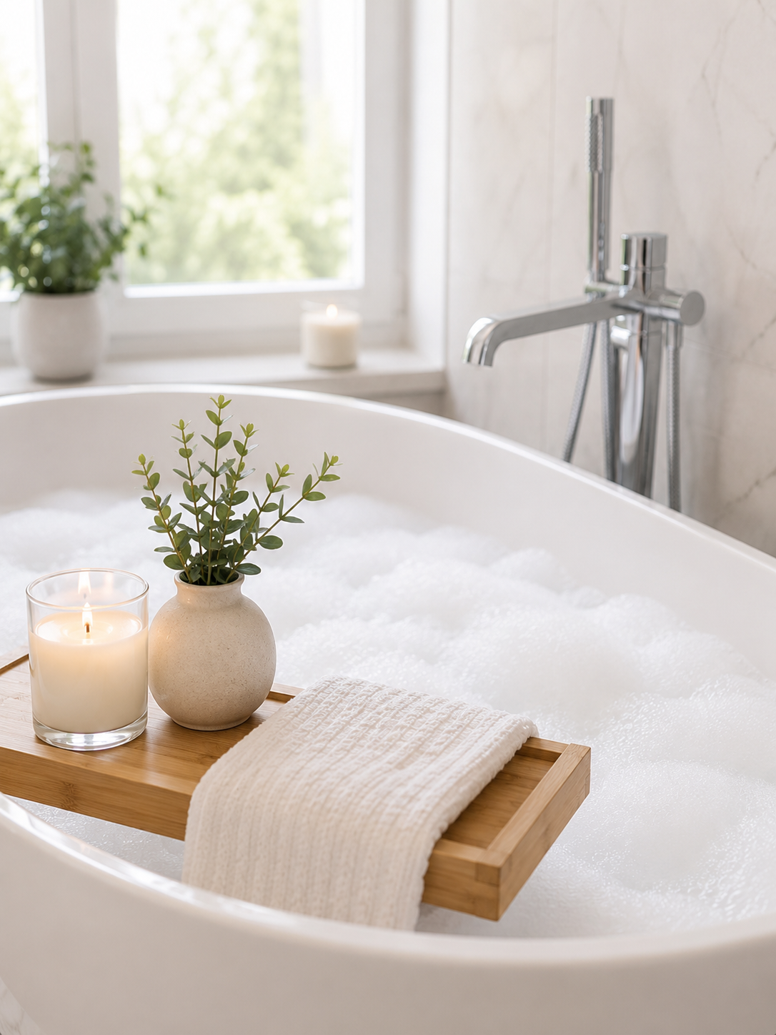 Relaxing in a clean home